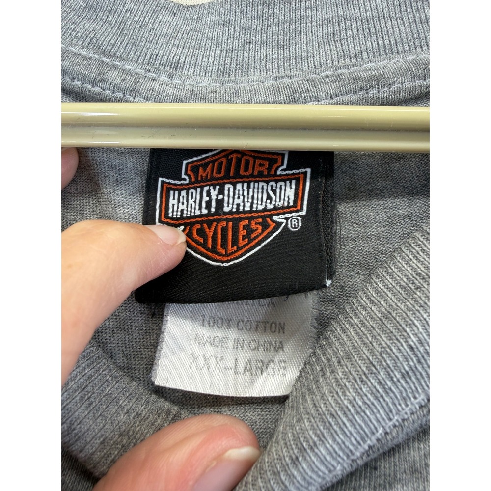 Harley-Davidson T-Shirt Mens XXXL Gray Bahamas Graphic Logo Short Sleeve Cotton - Picture 4 of 11